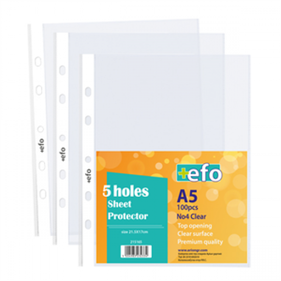 Ζελατίνες με Τρύπες +Efo Α5 Νο4 Clear 100τεμ